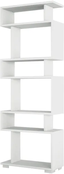FUNZI LIVING Block bokhylla, med 6 fack - vit melamin