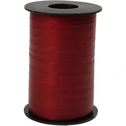Presentband, mörkrött, B: 10 mm, matt, 250 m/ 1 rulle.