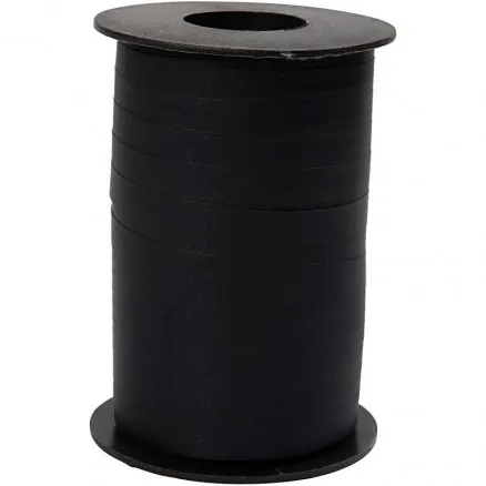 Presentband, svart, B: 10 mm, matt, 250 m/1 rulle.